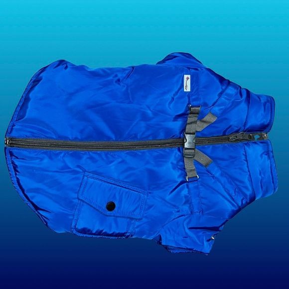 Good2Go Dog Nwot Good2go Royal Blue Fleece Layered Puffer Jacket